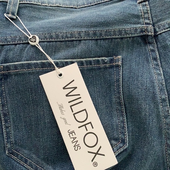 Wildfox NWT Baggy Worn Out Boyfriend Distressed Relaxed Fit Blue Denim Jeans 25 - Picture 6 of 16
